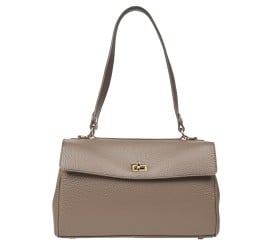 Кожаная женская сумка Virginia Conti темный тауп VC03835dtaupe