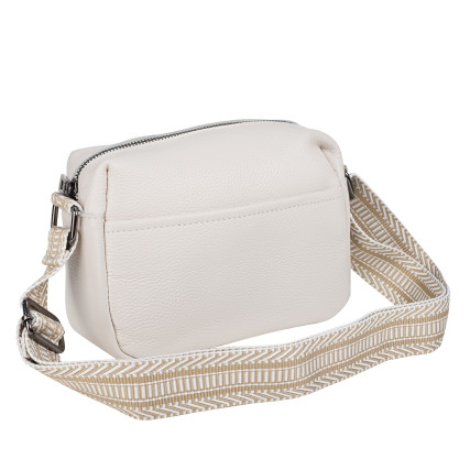 Кожаная женская сумка на плечо Mike Browen молочная MB1086milk – Фото 2