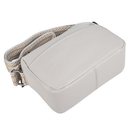 Кожаная женская сумка на плечо Mike Browen молочная MB1086milk – Фото 5