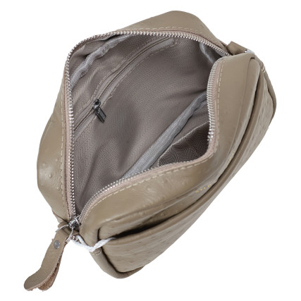 Кожаная женская сумка на плечо STLY &amp; leather fashion тауп SL5825taupe – Фото 6