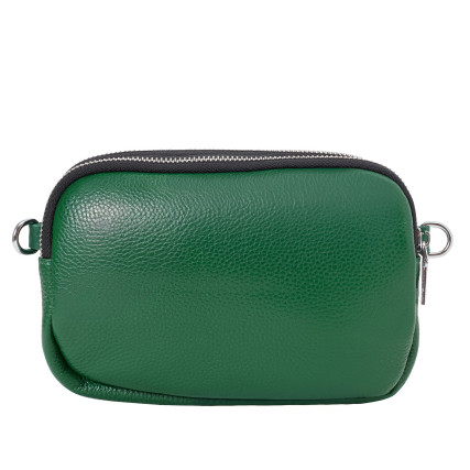 Кожаная женская сумка на плечо STLY &amp; leather fashion зеленая SL77099green – Фото 4