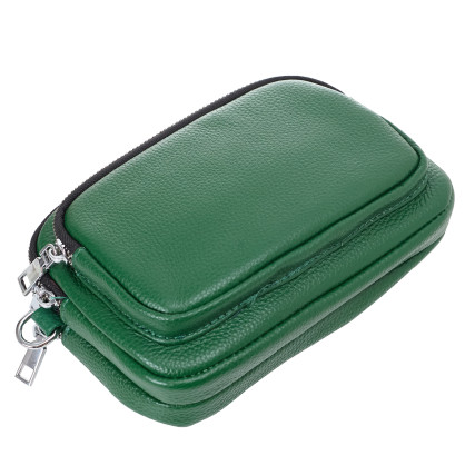 Кожаная женская сумка на плечо STLY &amp; leather fashion зеленая SL77099green – Фото 5