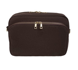 Замшевая женская сумка Virginia Conti шоколадная VC03832_Lchoco