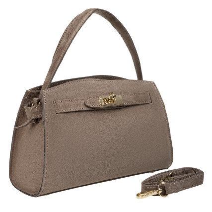 Замшевая женская сумка Virginia Conti темный тауп VC03737dtaupe