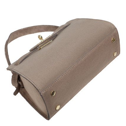 Замшевая женская сумка Virginia Conti темный тауп VC03737dtaupe