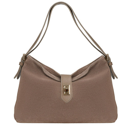 Замшевая женская сумка Virginia Conti темный тауп VC04034dtaupe – Фото 1