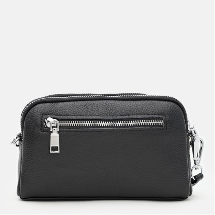 Женская кожаная сумка Borsa Leather черная K11668bl-black – Фото 5