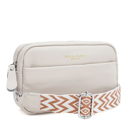 Женская кожаная сумка Borsa Leather молочная K15-5818w-white – Фото 2