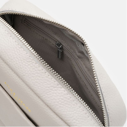 Женская кожаная сумка Borsa Leather молочная K15-5818w-white – Фото 3