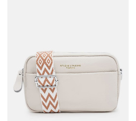 Женская кожаная сумка Borsa Leather молочная K15-5818w-white