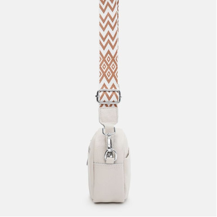 Женская кожаная сумка Borsa Leather молочная K15-5818w-white – Фото 4