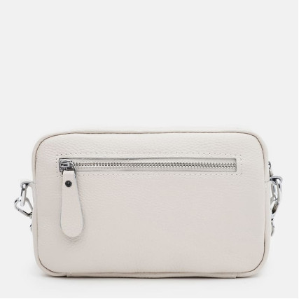 Женская кожаная сумка Borsa Leather молочная K15-5818w-white – Фото 5