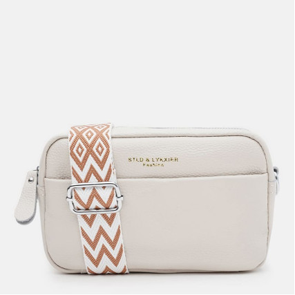 Женская кожаная сумка Borsa Leather молочная K15-5818w-white – Фото 1