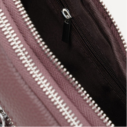 Женская кожаная сумка Borsa Leather сиреневая K11668v-violet – Фото 2