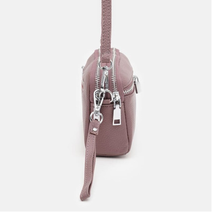 Женская кожаная сумка Borsa Leather сиреневая K11668v-violet – Фото 3