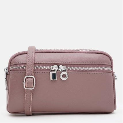 Женская кожаная сумка Borsa Leather сиреневая K11668v-violet – Фото 1