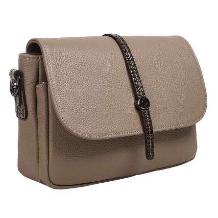 Женская кожаная сумка Desisan бежевая 2048-283 – Фото 2