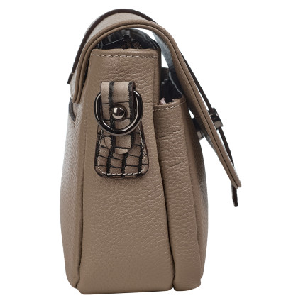 Женская кожаная сумка Desisan бежевая 2048-283 – Фото 3