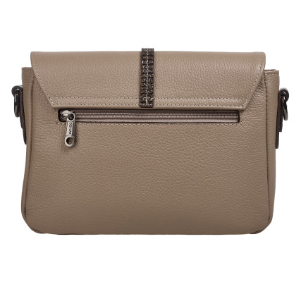 Женская кожаная сумка Desisan бежевая 2048-283 – Фото 4