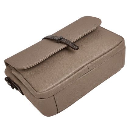 Женская кожаная сумка Desisan бежевая 2048-283 – Фото 5