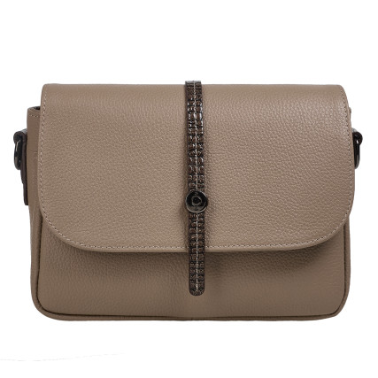 Женская кожаная сумка Desisan бежевая 2048-283 – Фото 1