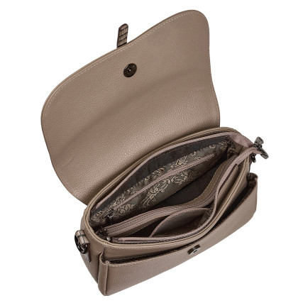 Женская кожаная сумка Desisan бежевая 2048-283 – Фото 6