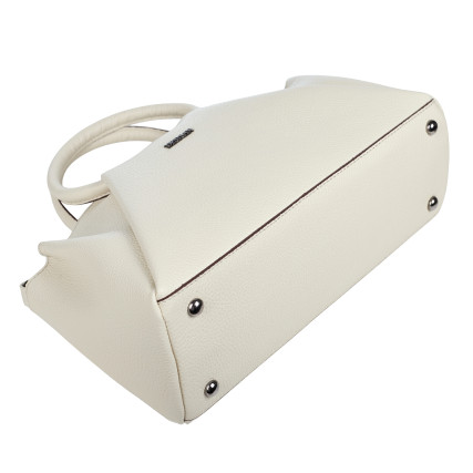 Женская кожаная сумка Desisan бежевая 6116-281 – Фото 5