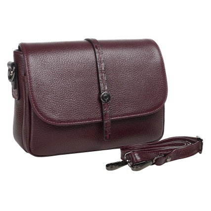 Женская кожаная сумка Desisan бордовая 2048-339 – Фото 2