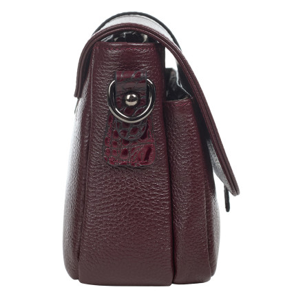 Женская кожаная сумка Desisan бордовая 2048-339 – Фото 3