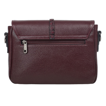 Женская кожаная сумка Desisan бордовая 2048-339 – Фото 4