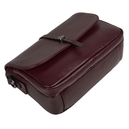 Женская кожаная сумка Desisan бордовая 2048-339 – Фото 5