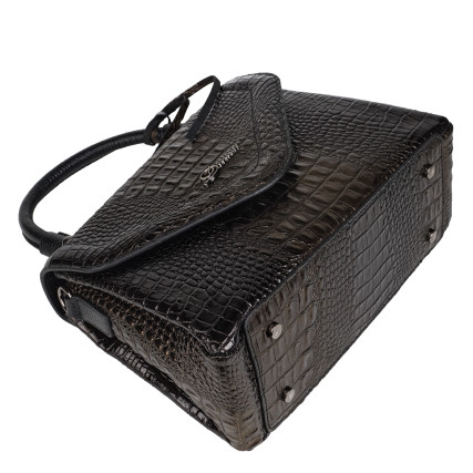 Женская кожаная сумка Desisan коричневая 5006-4229 кроко – Фото 5