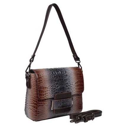 Женская кожаная сумка Desisan серая 2045-757 лак