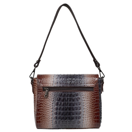 Женская кожаная сумка Desisan серая 2045-757 лак