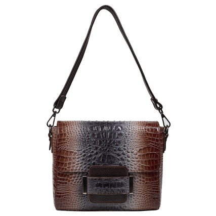 Женская кожаная сумка Desisan серая 2045-757 лак