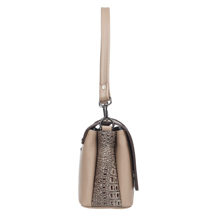 Женская кожаная сумка Desisan тауп 2050-283 – Фото 4