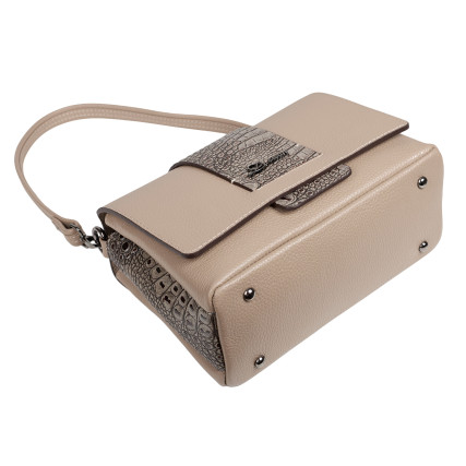 Женская кожаная сумка Desisan тауп 2050-283 – Фото 5