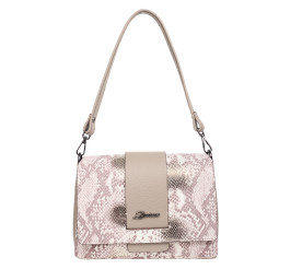 Женская кожаная сумка Desisan золотистая змея 2050-755