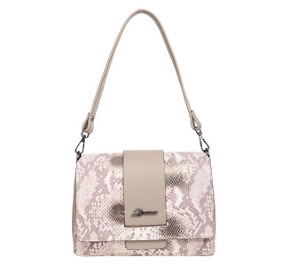 Женская кожаная сумка Desisan золотистая змея 2050-755