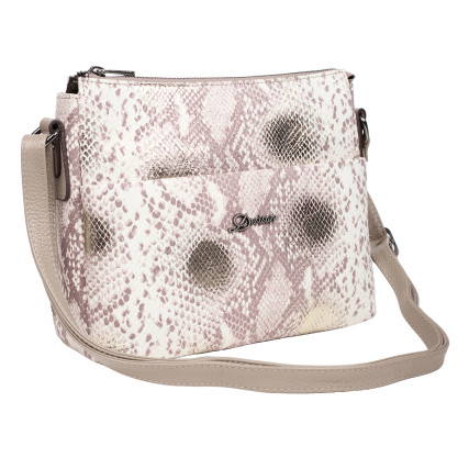 Женская кожаная сумка Desisan золотистая 3015-755 змея – Фото 2