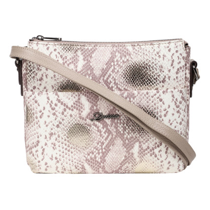 Женская кожаная сумка Desisan золотистая 3015-755 змея – Фото 1