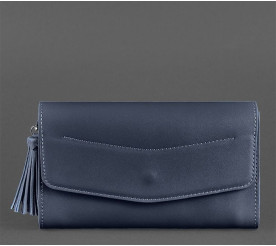 Женская синяя кожаная сумка Элис BlankNote