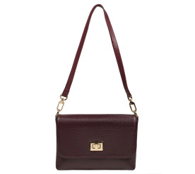 Женская кожаная сумка KARYA бордовая 5076-243