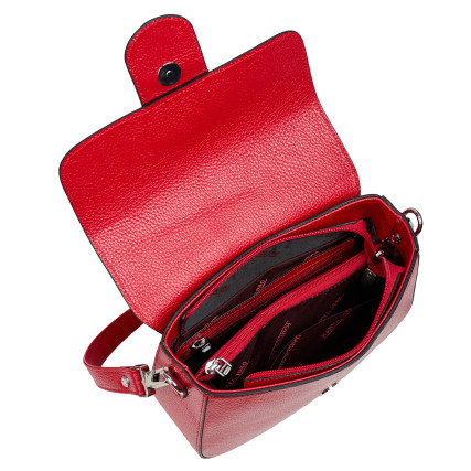 Женская кожаная сумка KARYA красная 5068-46 – Фото 6