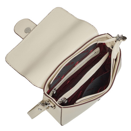 Женская кожаная сумка KARYA светло-бежевая 5068-013 – Фото 6