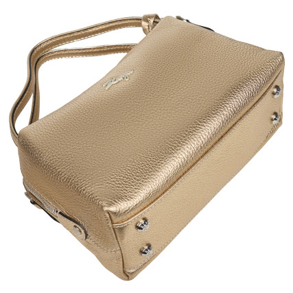 Женская кожаная сумка KARYA золотистая 2229-069 – Фото 4
