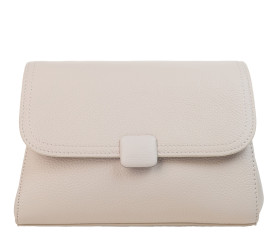 Женская кожаная сумка Mike Browen бежевая MB2206beige