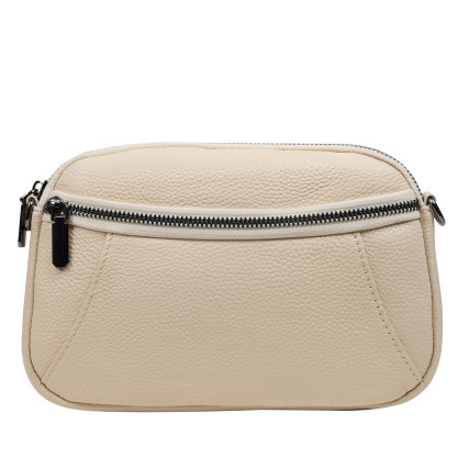 Женская кожаная сумка Mike Browen бежевая MB7270beige – Фото 1