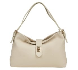 Женская кожаная сумка Virginia Conti бежевая VC04005beige