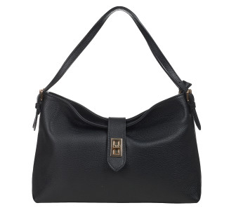 Женская кожаная сумка Virginia Conti черная VC04005black